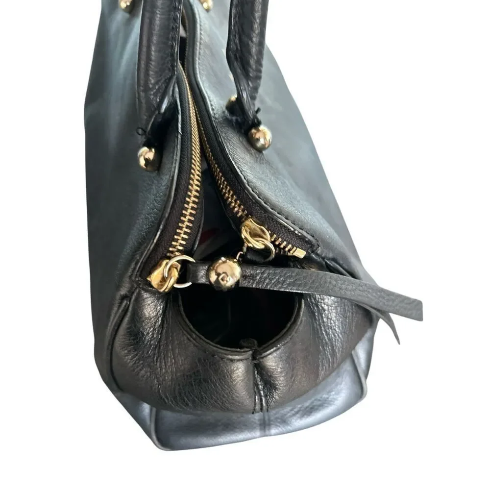 Kate Spade NY Textured Black Leather Satchel